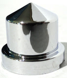 nut covers(10) 1/2" round pointed chrome plastic 7/8" tall Freightliner Kenworth