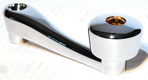 Window Crank Slot Adapter Amber Plastic Flat Top Jewel Chrome Die Cast GG#54950