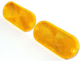 GG Reflectors Oblong Amber 2 Screw Holes or Tape Mount 4 3/8" Long #99560 Pair