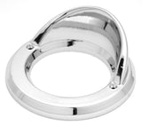 Light bezel 2 1/2" round visor chrome plastic for Peterbilt Kenworth Freightline