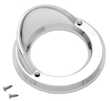 Light bezel 2 1/2" round visor chrome plastic for Peterbilt Kenworth Freightline