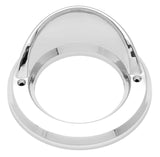 Light bezel 2 1/2" round visor chrome plastic for Peterbilt Kenworth Freightline