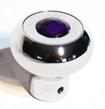 knob panel light purple jewel SS block letter for Peterbilt Kenworth Freightline