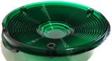 Lens replacement 4" round green plastic 3 screws Peterbilt Kenworth Freightliner