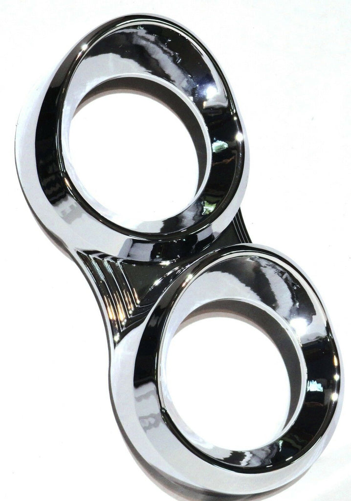 gauge cover dual small vertical visor chrome plastic for Peterbilt 1987-2005