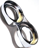 gauge cover dual small vertical visor chrome plastic for Peterbilt 1987-2005