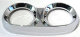 gauge cover 3-3/8" speedometer tachometer chrome visor 379 Peterbilt 87-05 dash