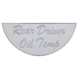 UP Gauge Emblem for Peterbilt Rear Driver Temperature Stainless Etched #48048