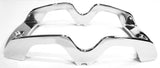 Lens guards(2) chrome plate tiger eye cat eye double bubble light for Kenworth