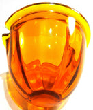 GG Light Lens Watermelon Style Light Amber Glass 3.5 OD 2 Screw hole #92801 Each