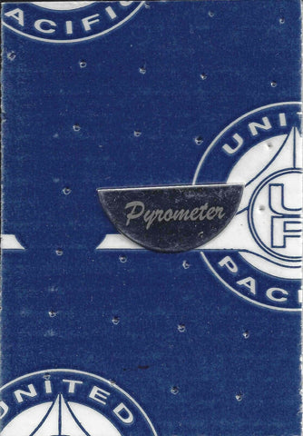 UP Gauge Emblem for Peterbilt Pyro Pyrometer Small Stainless Steel Etched #48054
