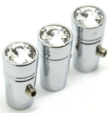 toggle switch extensions(3) mini clear jewel 1" chrome aluminum for Peterbilt