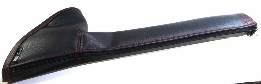 Gear Shift Stick-Boot Cover Universal PVC Vinyl Black /Red Stitches 17 GG#99676 - Foto 1