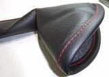 Gear Shift Stick-Boot Cover Universal PVC Vinyl Black /Red Stitches 17" GG#99676