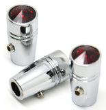 toggle switch extensions(3) red jewel 1" chrome aluminum for Peterbilt 379 359