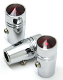 toggle switch extensions(3) red jewel 1" chrome aluminum for Peterbilt 379 359