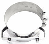 exhaust band clamp bracket wide 304 stainless steel for 8" Freightliner stacks