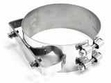 exhaust band clamp bracket wide 304 stainless steel for 8" Freightliner stacks