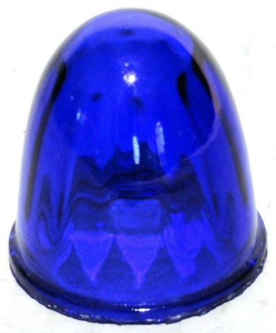 Bumper Guide Dome Light Lens Blue Glass Watermelon 1-5/8" OD HTS #7721B Pair