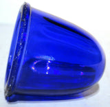 Bumper Guide Dome Light Lens Blue Glass Watermelon 1-5/8" OD HTS #7721B Pair