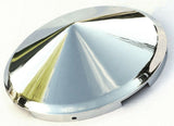UP Front Hub Cap 4 Even Notches Cone Pointed Chrome 7/16" Lip #10146 Each