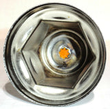 UP Lug Nut Covers 33mm Push-On Amber Reflector Chrome 2" Tall #10038 Set of 5
