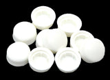 Hex Head Bolt Nut Cover Dome for 3/8" Wrench or Socket White Plastic Set of 10