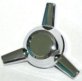 spinner 3 straight bars 5" O.D. chrome plastic 2 5/8" center truck hub cap each
