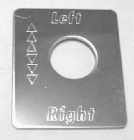 GG Switch Plate for Peterbilt Fuel Switch Left/ Right Stainless Steel #68497
