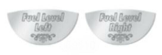 GG Gauge Emblem Set for Kenworth Fuel Level Right & Left Stainless Steel #68510