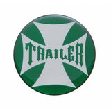UP Air Brake Knob Trailer Screw-On Chrome w/ Green Maltese Cross Sticker #23662