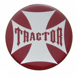 UP Air Brake Knob Tractor Screw-On Chrome w/ Red Maltese Cross Sticker #23658