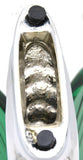 GG Lighted Hood Ornament Swan Bugler Windrider Green Wings Chrome 7.5" #48098