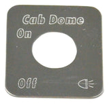 GG Switch Plate for Kenworth Cab Dome Light Stainless Steel Block Letters #68531