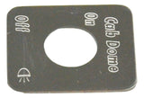 GG Switch Plate for Kenworth Cab Dome Light Stainless Steel Block Letters #68531