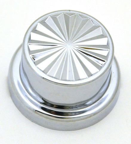 Nut Covers 7/8" & 15/16" Pin Wheel Chrome Plastic 7/8" Tall #10065 Set of 10