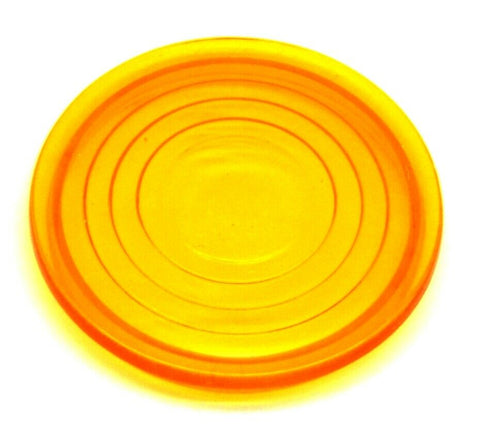 HTS Dome Light Lens for Peterbilt 2000-05 Round 1 9/16 Amber Plastic #4334A Pair