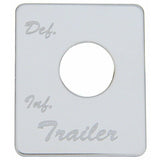 UP Switch Plate for Peterbilt Trailer Air Suspension Stainless Etched #48469