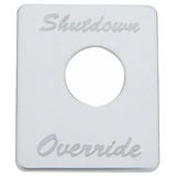 UP Toggle Switch Plate for Peterbilt Shut Down Override Stainless Etched #48464