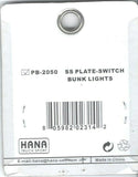 HTS Toggle Switch Plate for Peterbilt Bunk Lights Engraved #PB-2050