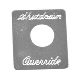 HTS Toggle Switch Plate Peterbilt Shutdown Override Stainless Engraved #PB-2037