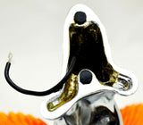 GG Lighted Hood Ornament Stallion Windrider Amber 3 Stud Chrome 9 3/4" #48390