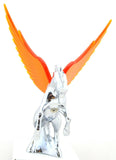 GG Lighted Hood Ornament Stallion Windrider Amber 3 Stud Chrome 9 3/4" #48390