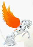 GG Lighted Hood Ornament Stallion Windrider Amber 3 Stud Chrome 9 3/4" #48390