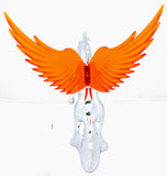 GG Lighted Hood Ornament Stallion Windrider Amber 3 Stud Chrome 9 3/4" #48390