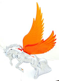 GG Lighted Hood Ornament Stallion Windrider Amber 3 Stud Chrome 9 3/4" #48390