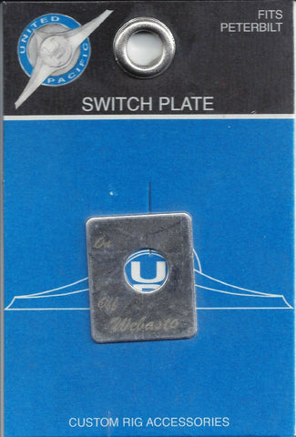 UP Switch Plate for Peterbilt Engine Heater Webasto Stainless Etched #48476
