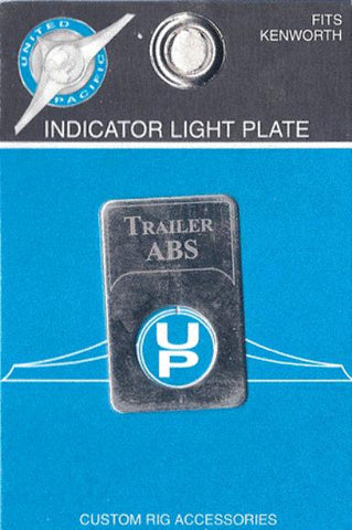 UP Indicator Light Plate for Kenworth Trailer ABS Stainless Etched Block #48333
