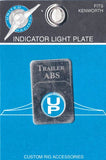 UP Indicator Light Plate for Kenworth Trailer ABS Stainless Etched Block #48333