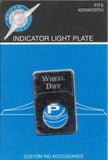 UP Indicator Light Plate for Kenworth Wheel Differential Stainless Etched #48336